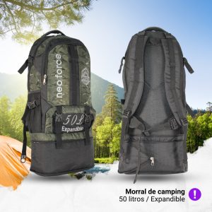 Morral de camping 50 litros Expandible